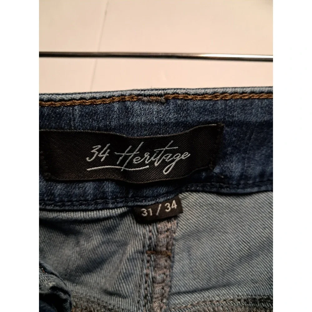 34 Heritage Mens Courage Mid-Rise‎ Straight Jeans. Size 31/34